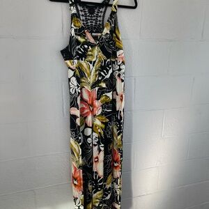 Lane Bryant Floral Maxi Dress - Black, Green, Orange